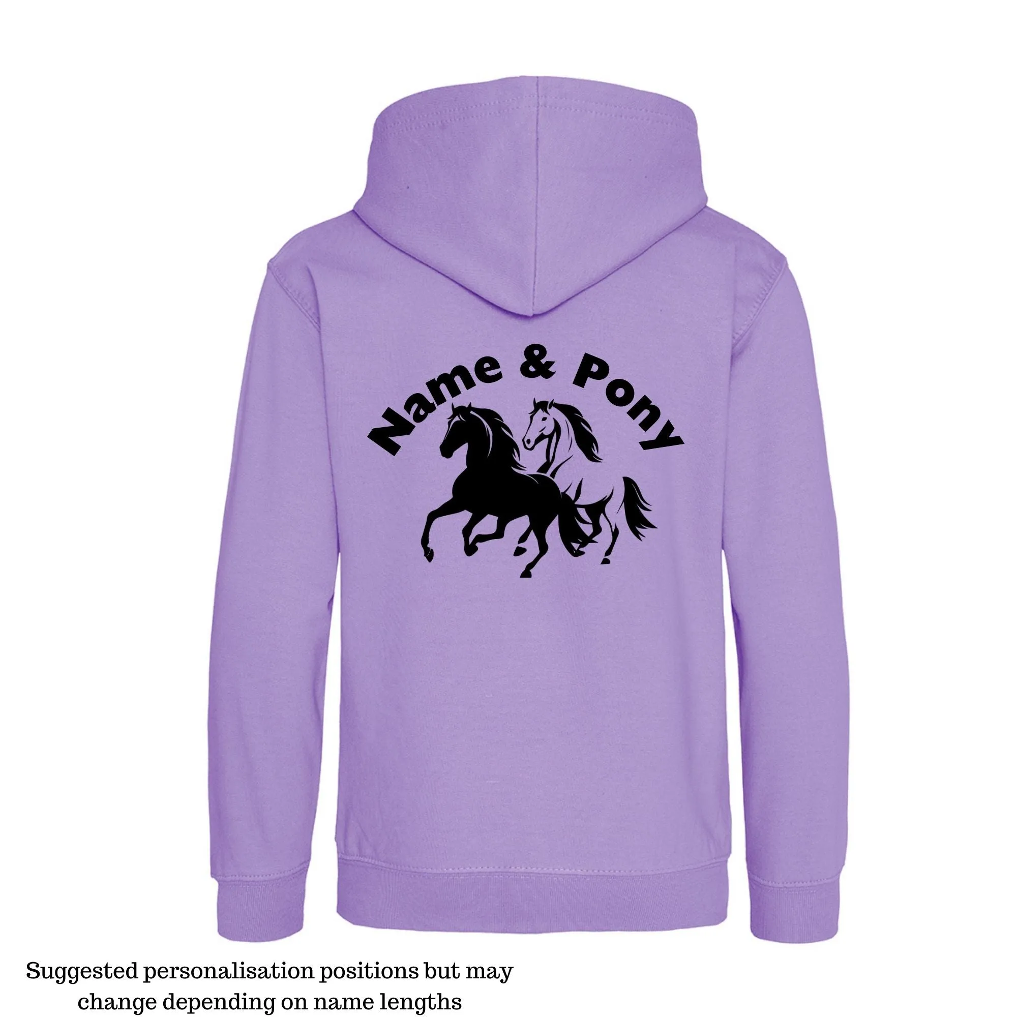 Personalised Cross-Neck Hoodie - Galloping Horses