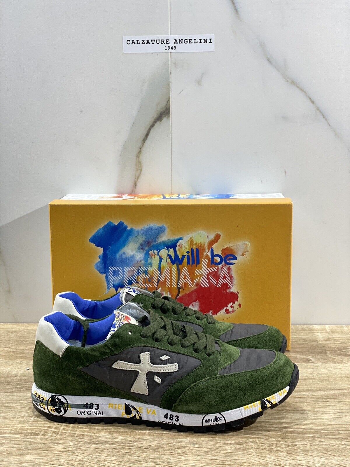 Premiata Sneaker Bambino Modello Zac Zac Suede Verde Casual Premiata 3