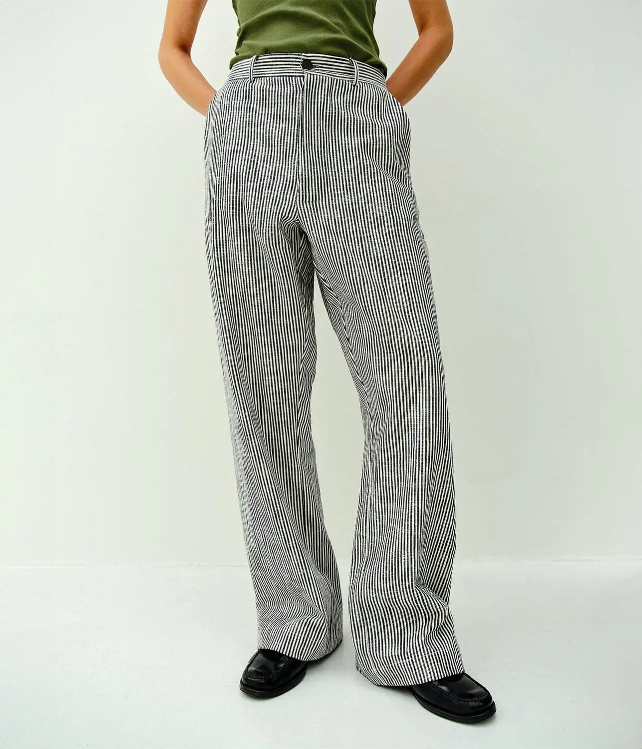 ROWAN PANTS- BLACK/STRAW