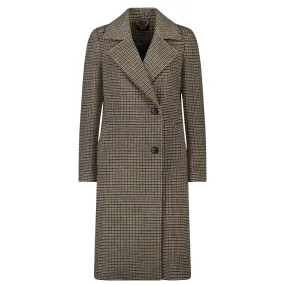 Rumour Woolen Coat - Taupe Check