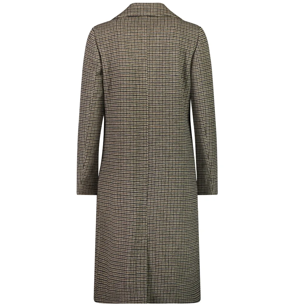 Rumour Woolen Coat - Taupe Check