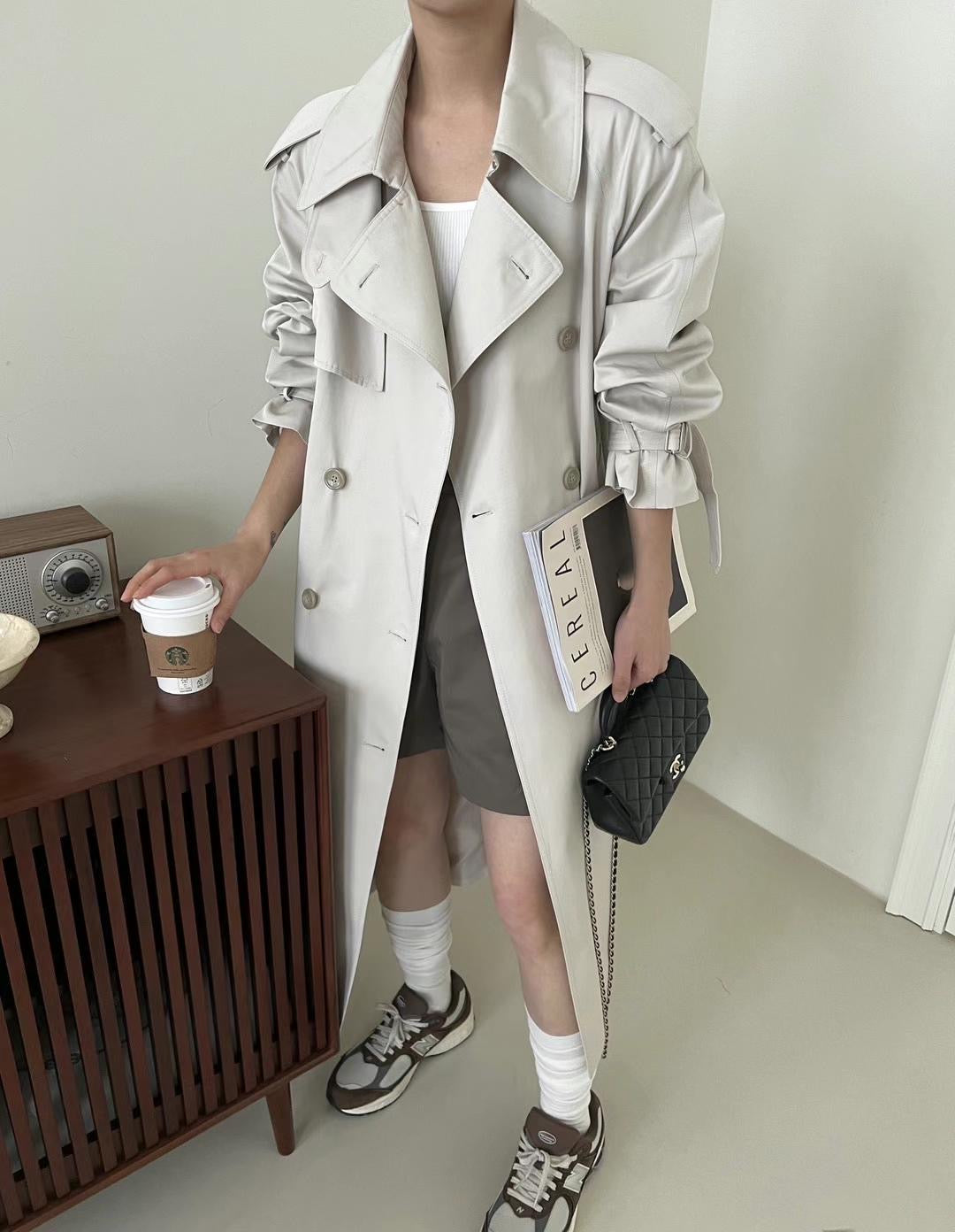 Sarah Beige Trench Coat