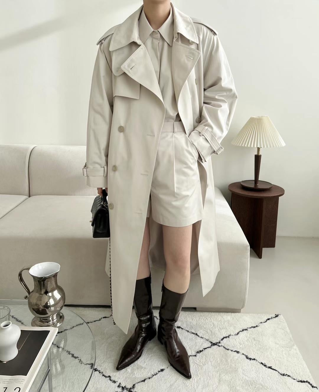 Sarah Beige Trench Coat