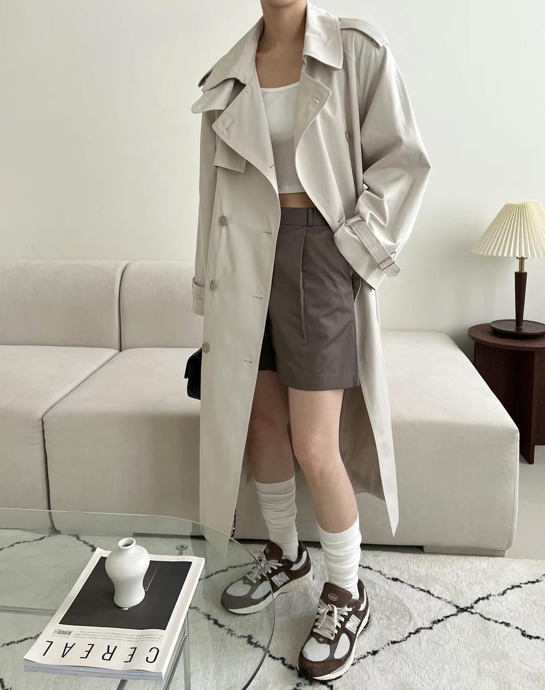 Sarah Beige Trench Coat