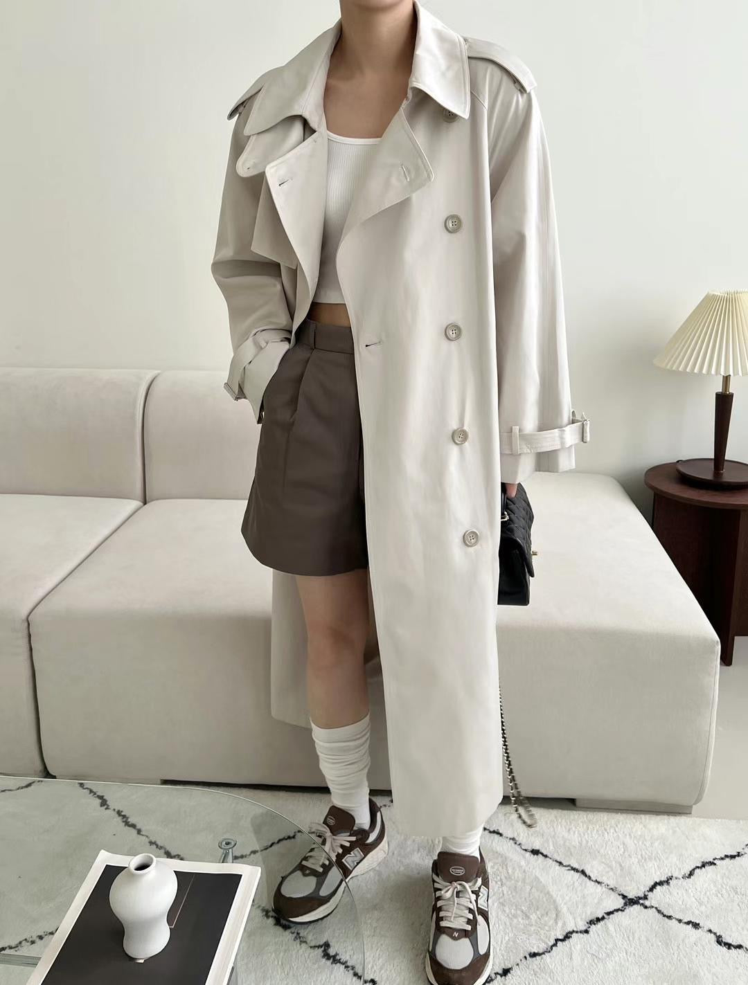 Sarah Beige Trench Coat