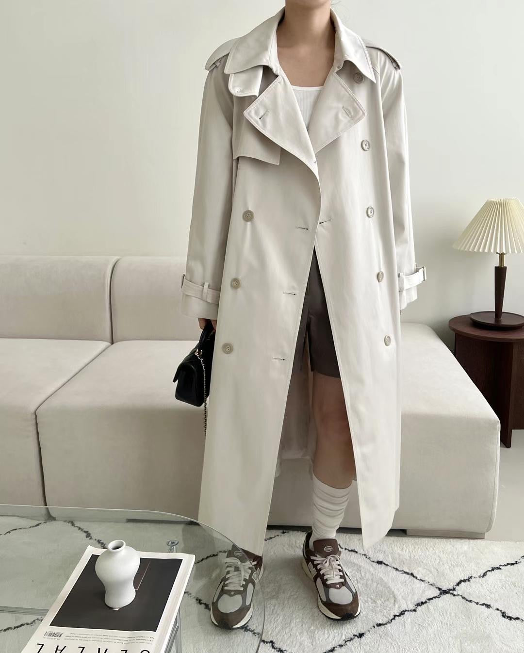 Sarah Beige Trench Coat