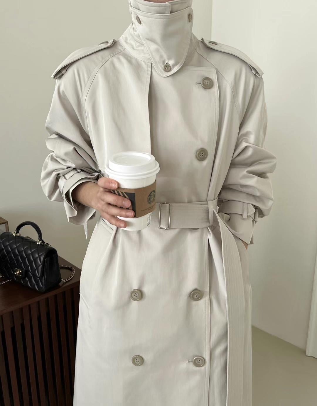 Sarah Beige Trench Coat