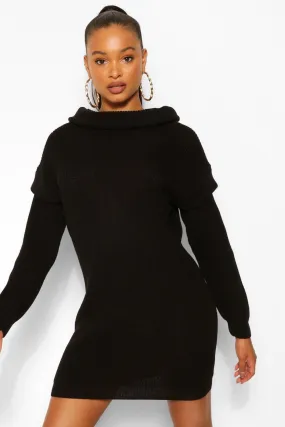 Shoulder Detail Sweater Dress