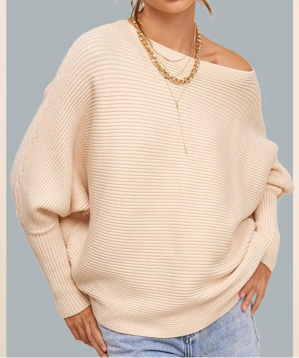 Slouchy Bubble Sleeve Sweater - Oat Milk - FINAL SALE