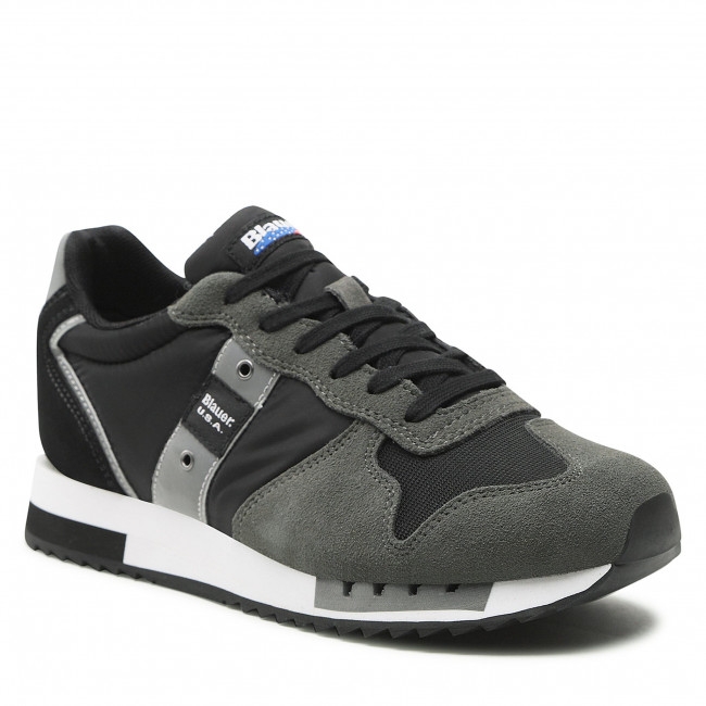 SNEAKERS BLAUER UOMO QUEENS01 BLK F2QUEENS01/MES/BLK