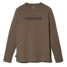 Snow Peak Typography Long Sleeve Tee Brown