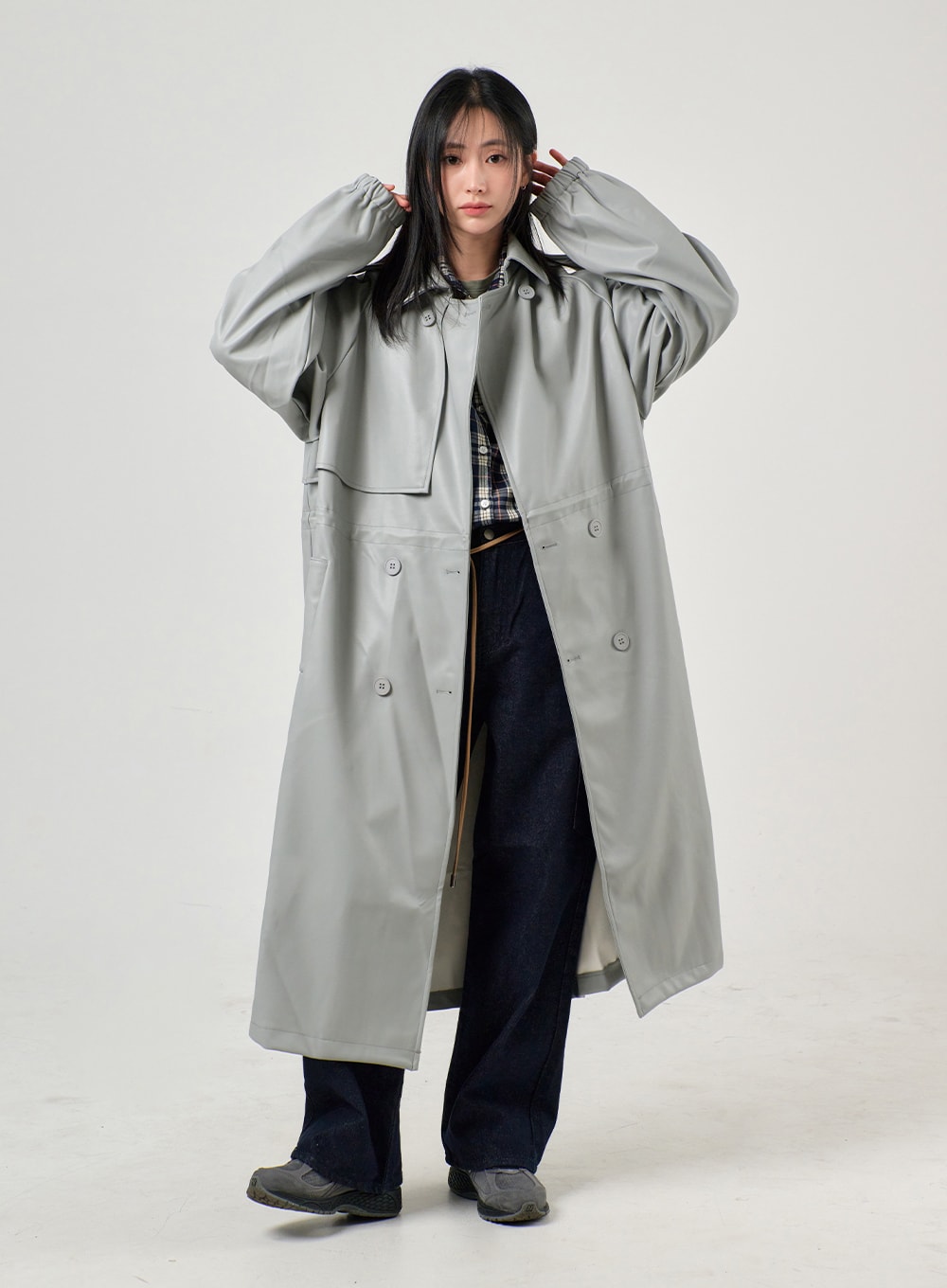 Solid Trench Coat OF406