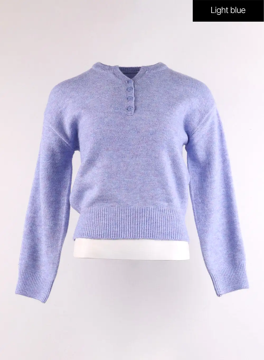 Solid Wool Blend V-Neck Sweater IF402