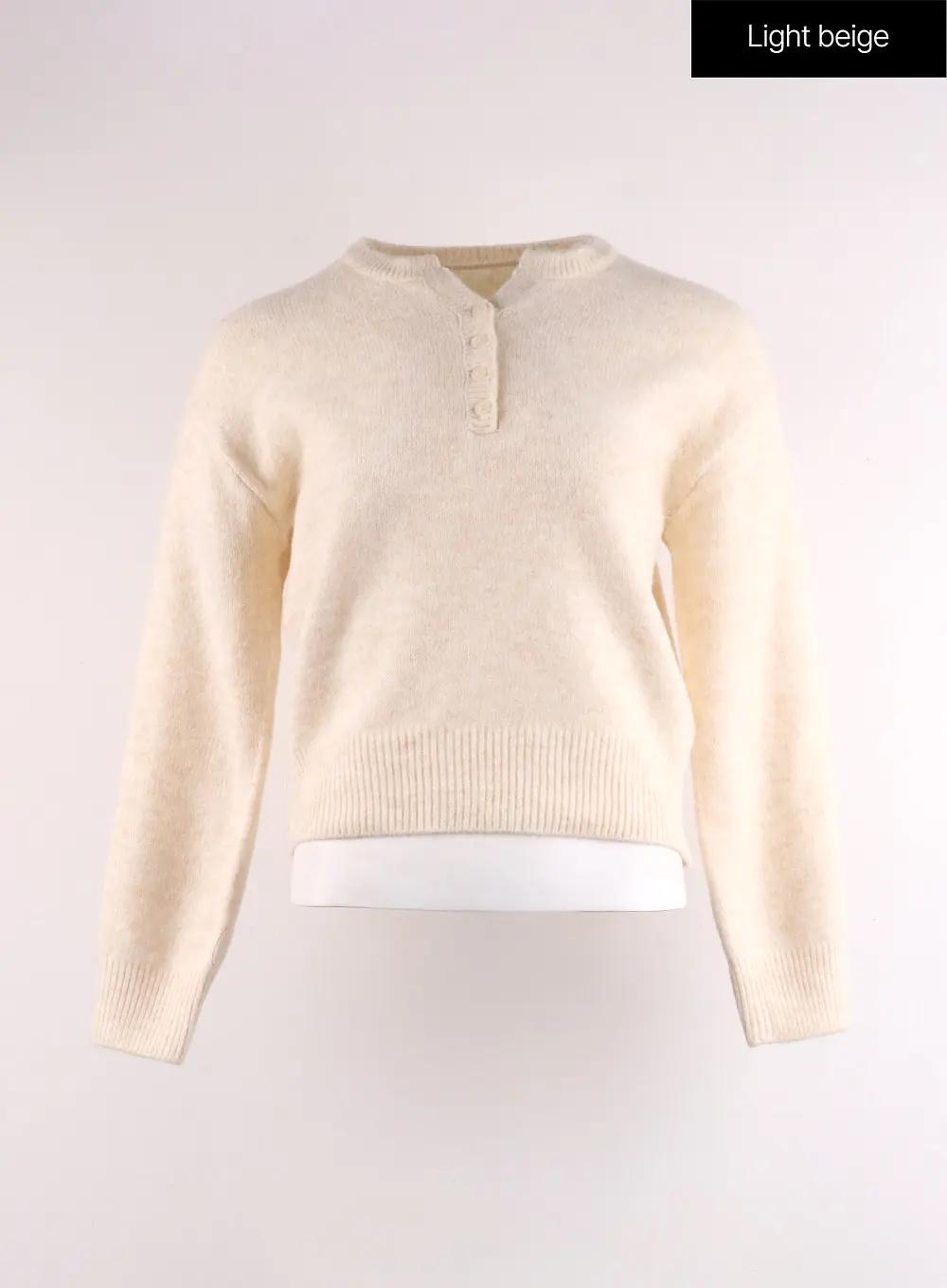 Solid Wool Blend V-Neck Sweater IF402