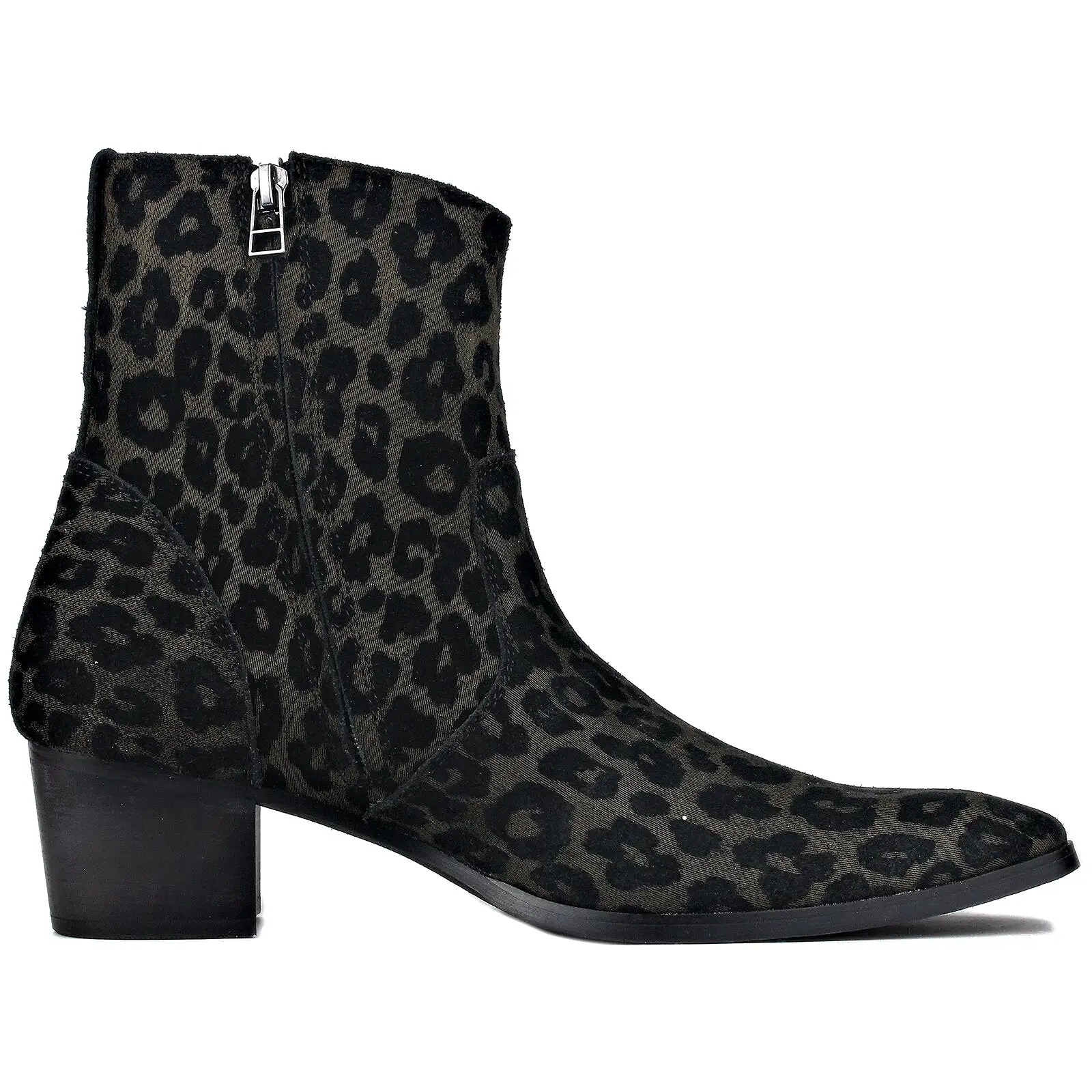 Stile Genuine Leather Leopard Boots