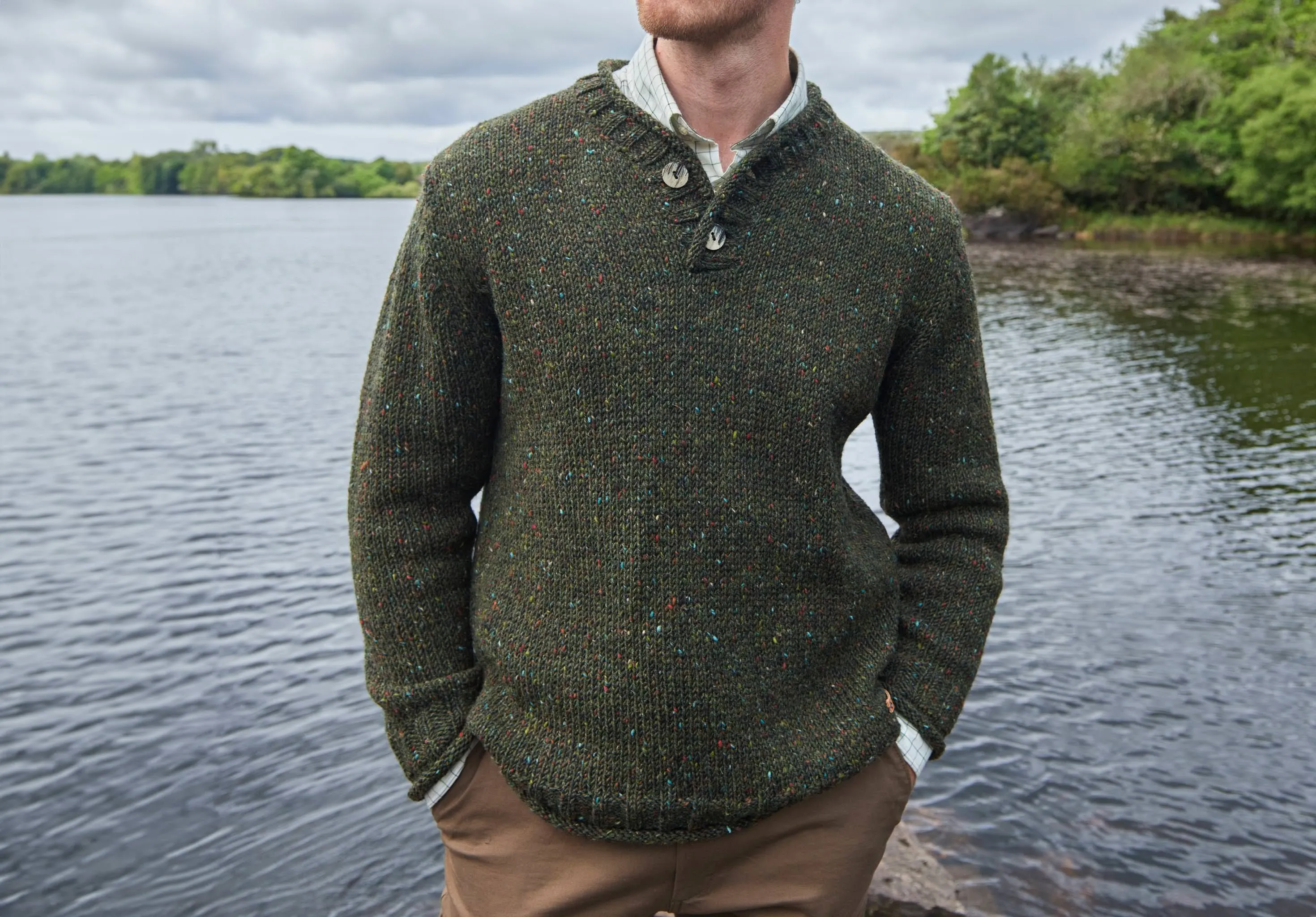 Taylor Irish Sweater - Olive