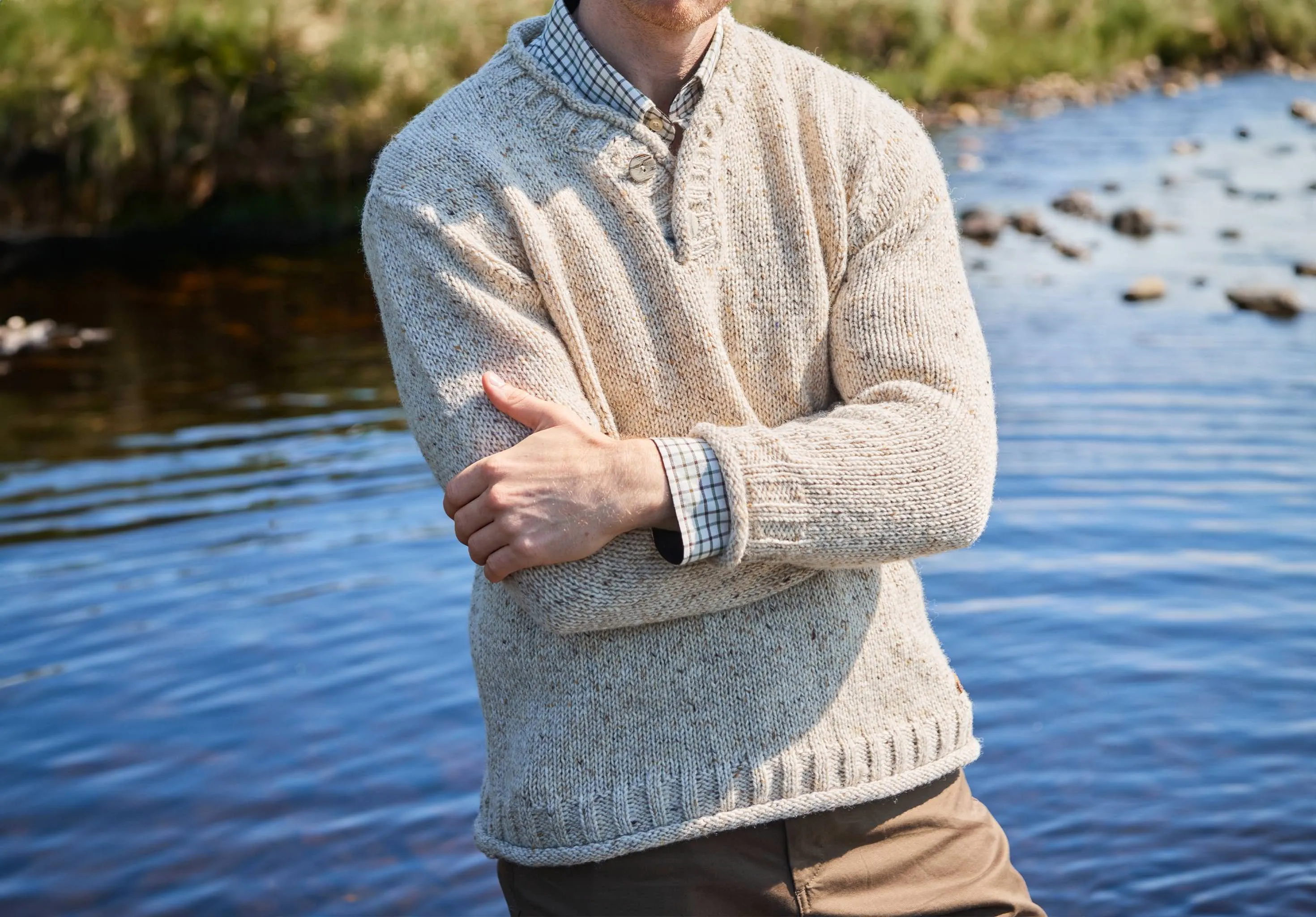 Taylor Irish Sweater - Stone