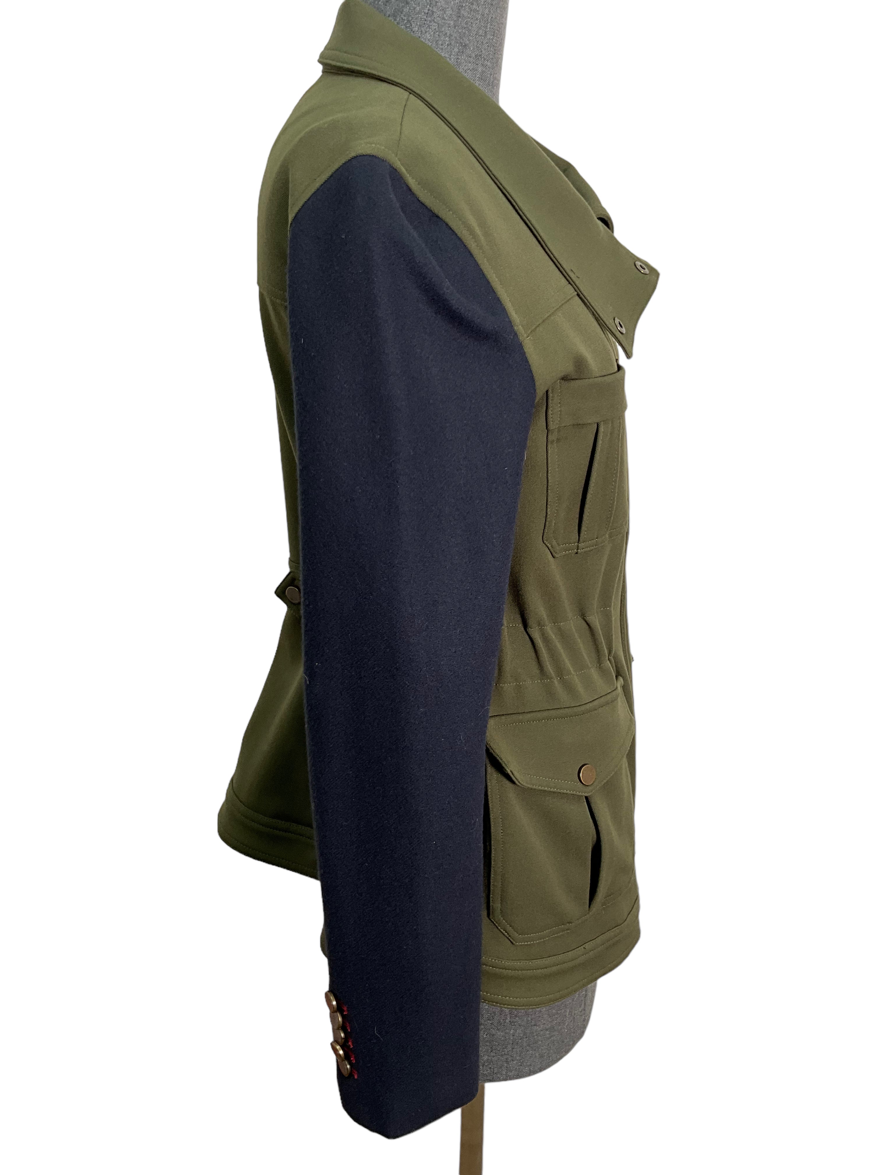 Veronica Beard Skyline Two-Tone Army Green Jacket Size S