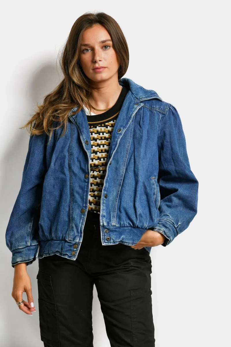 Vintage padded denim jacket