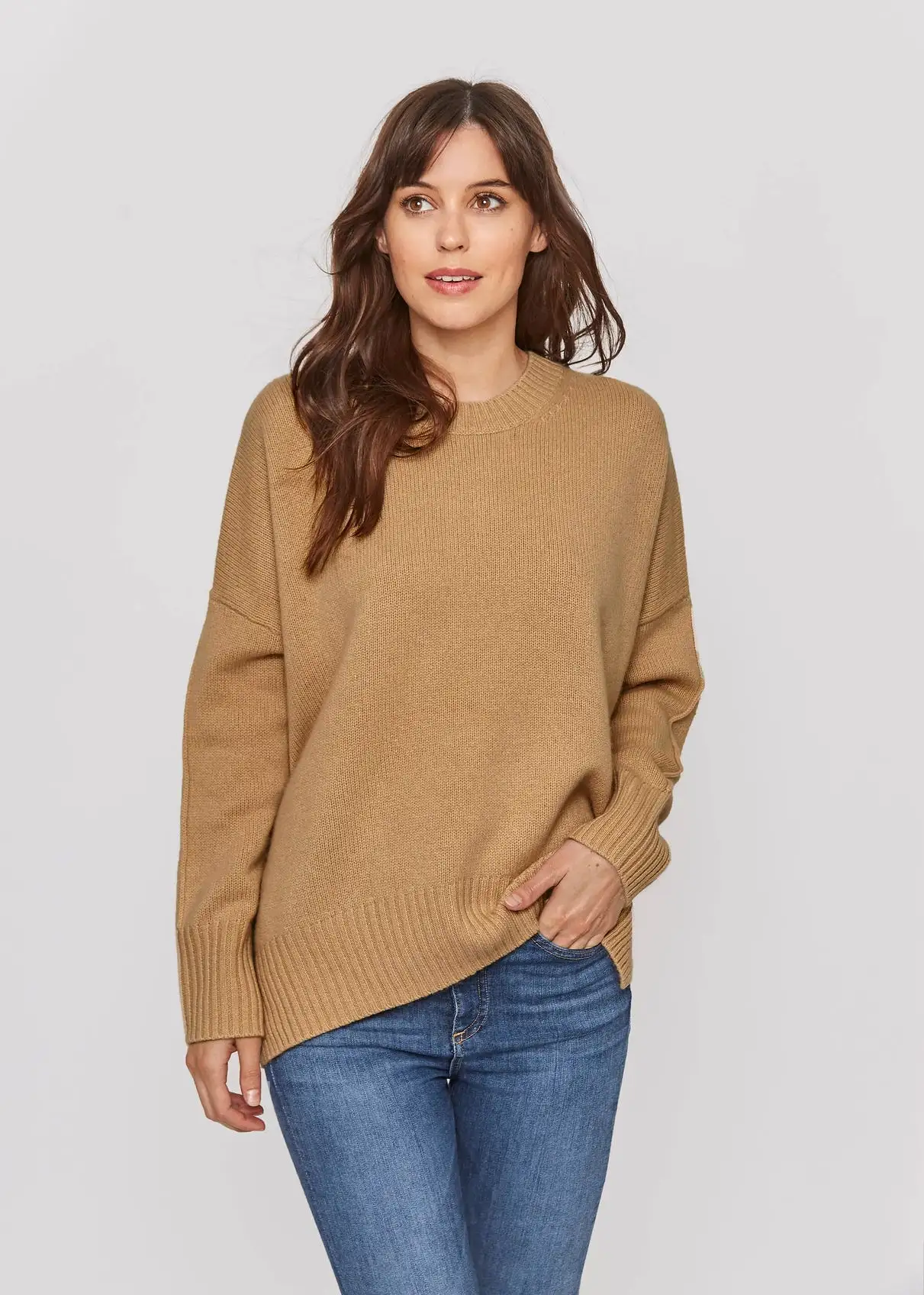 W.Cashmere Joey Oversized Crew Neck Sweater