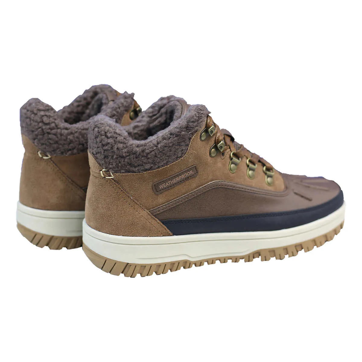 Weatherproof Landon Memory Foam Men's Suede Sneaker Boots Knit Collar - Winter / Snow Boots for Men