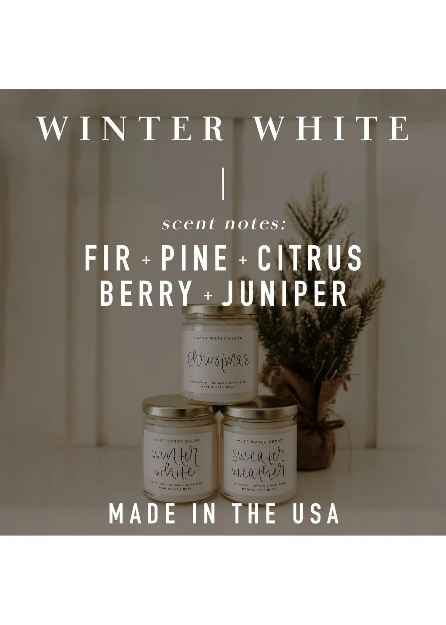 Winter White Soy Candle - FINAL SALE