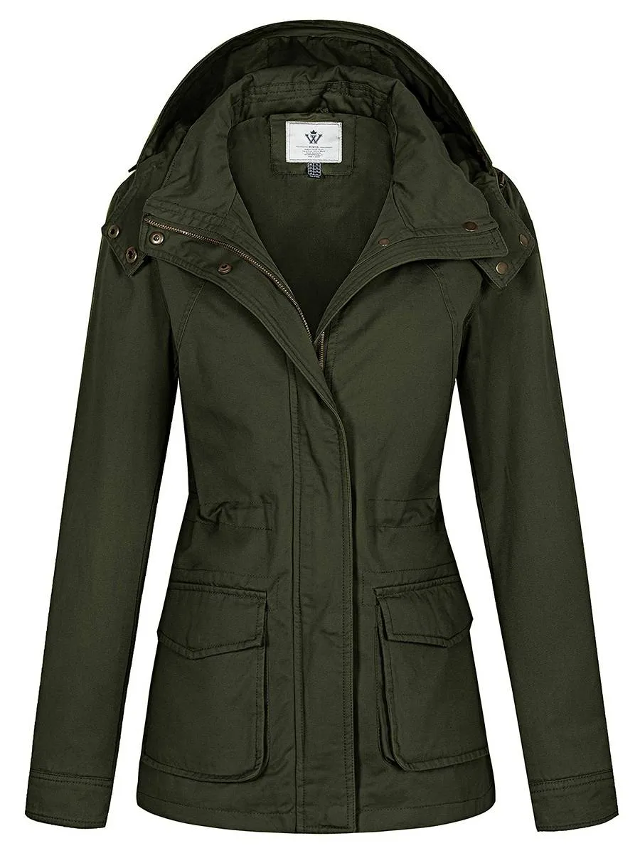 Women's Anork Military Style Jacket Lightweight Safari Casual Coat