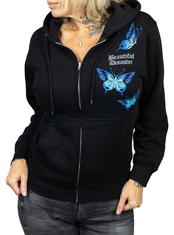 Women's Butterfly Zip Hoodie