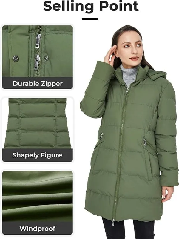 Women's Winter Coat Warm Puffer Jacket Windproof Puffer Coat