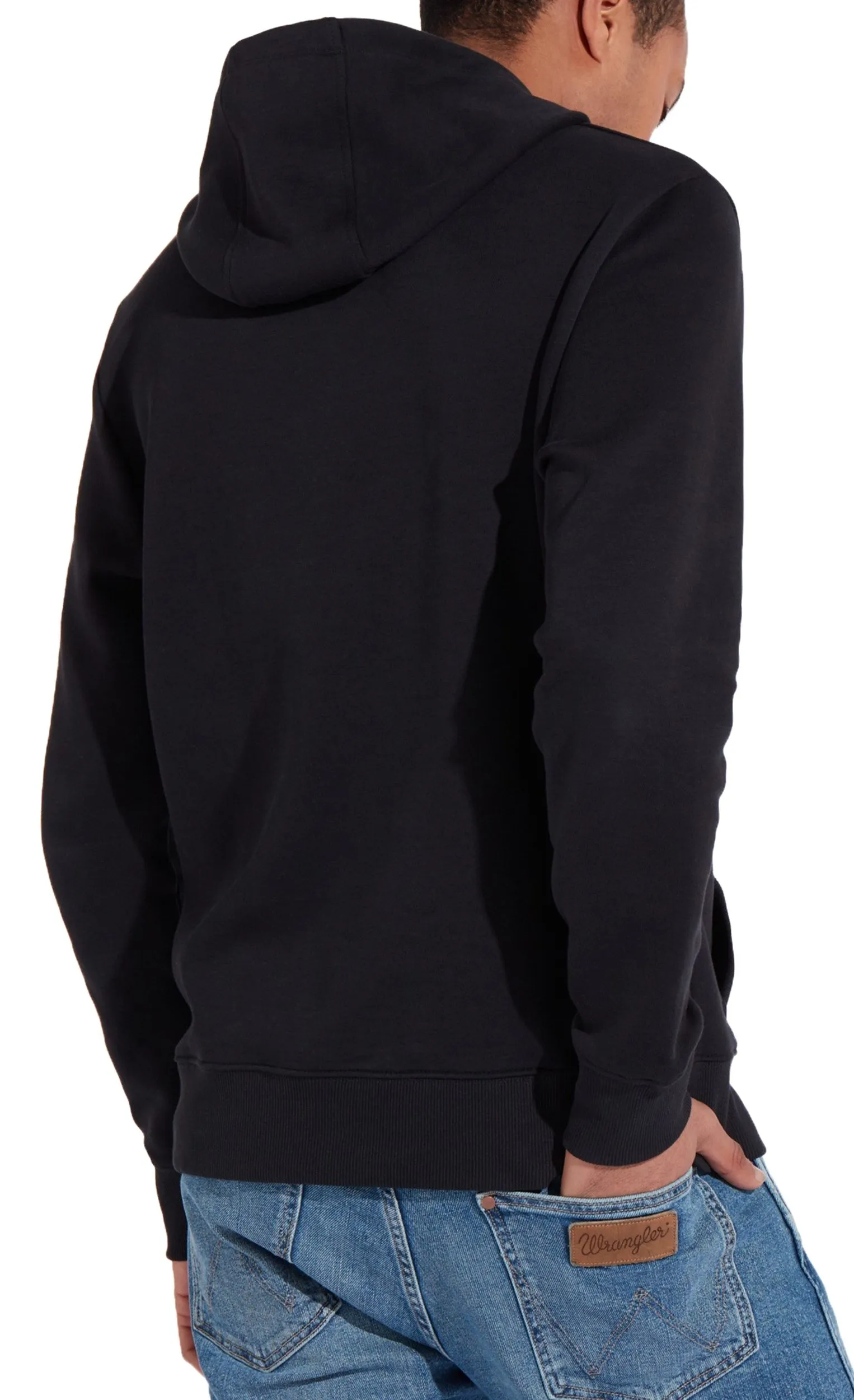 Wrangler Overhead Retro Logo Hoodie Black